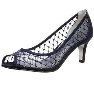 Adrianna Papell Sequin Shoes Navy Sz 5.5